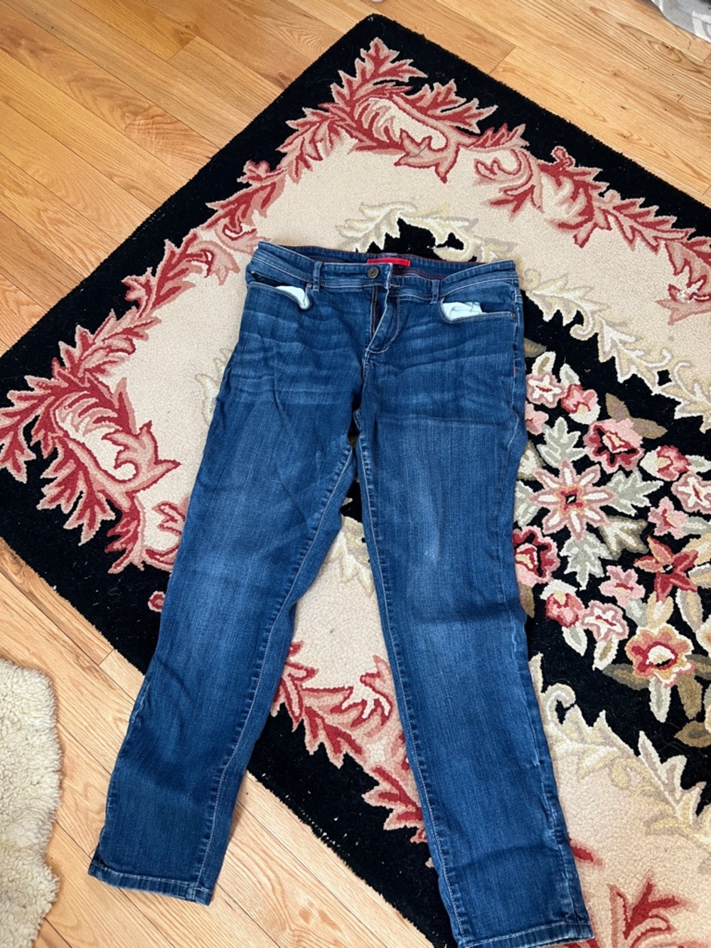 L.L. Bean Women's Skinny Jeans in Blue Denim